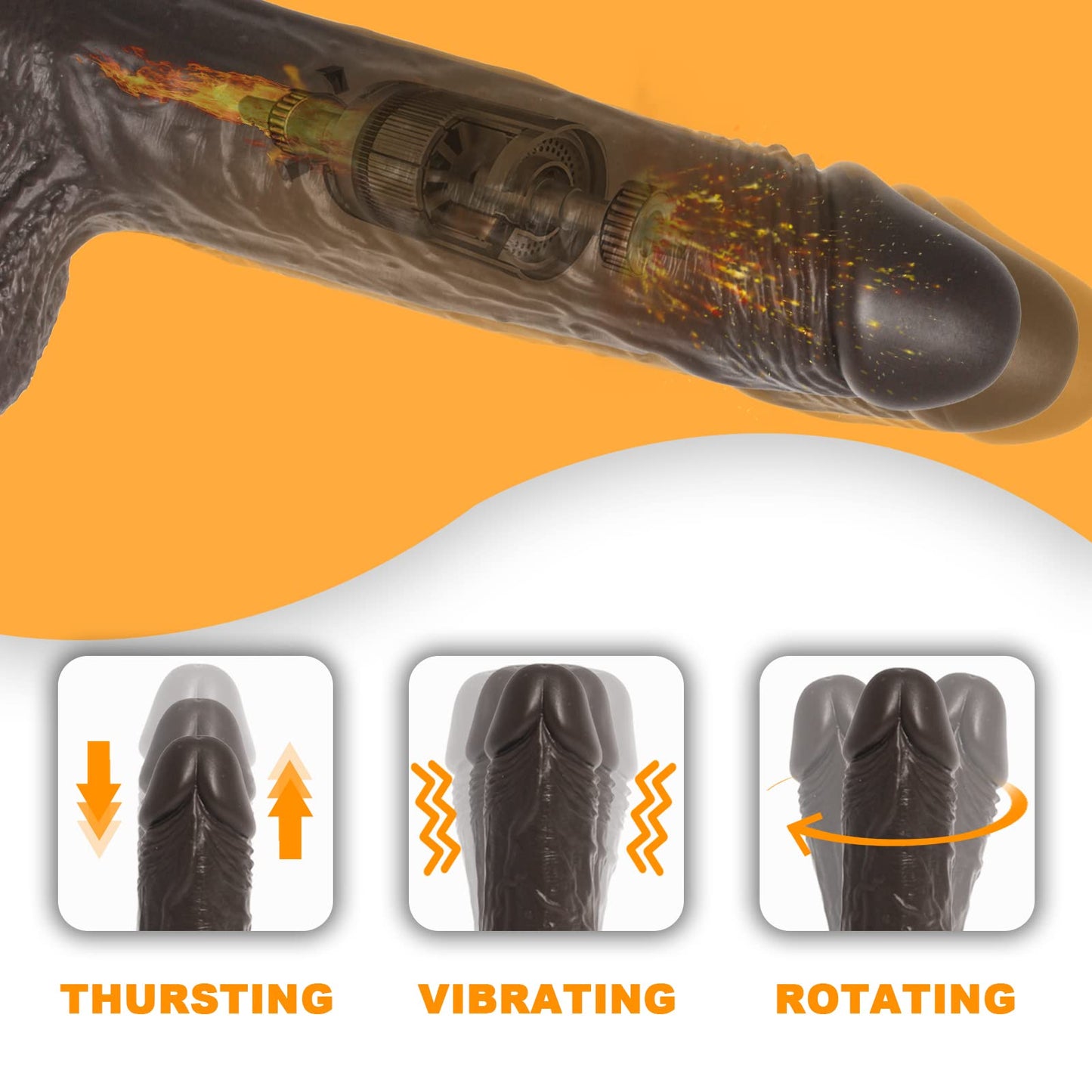 Thrusting Remote Control Dildo